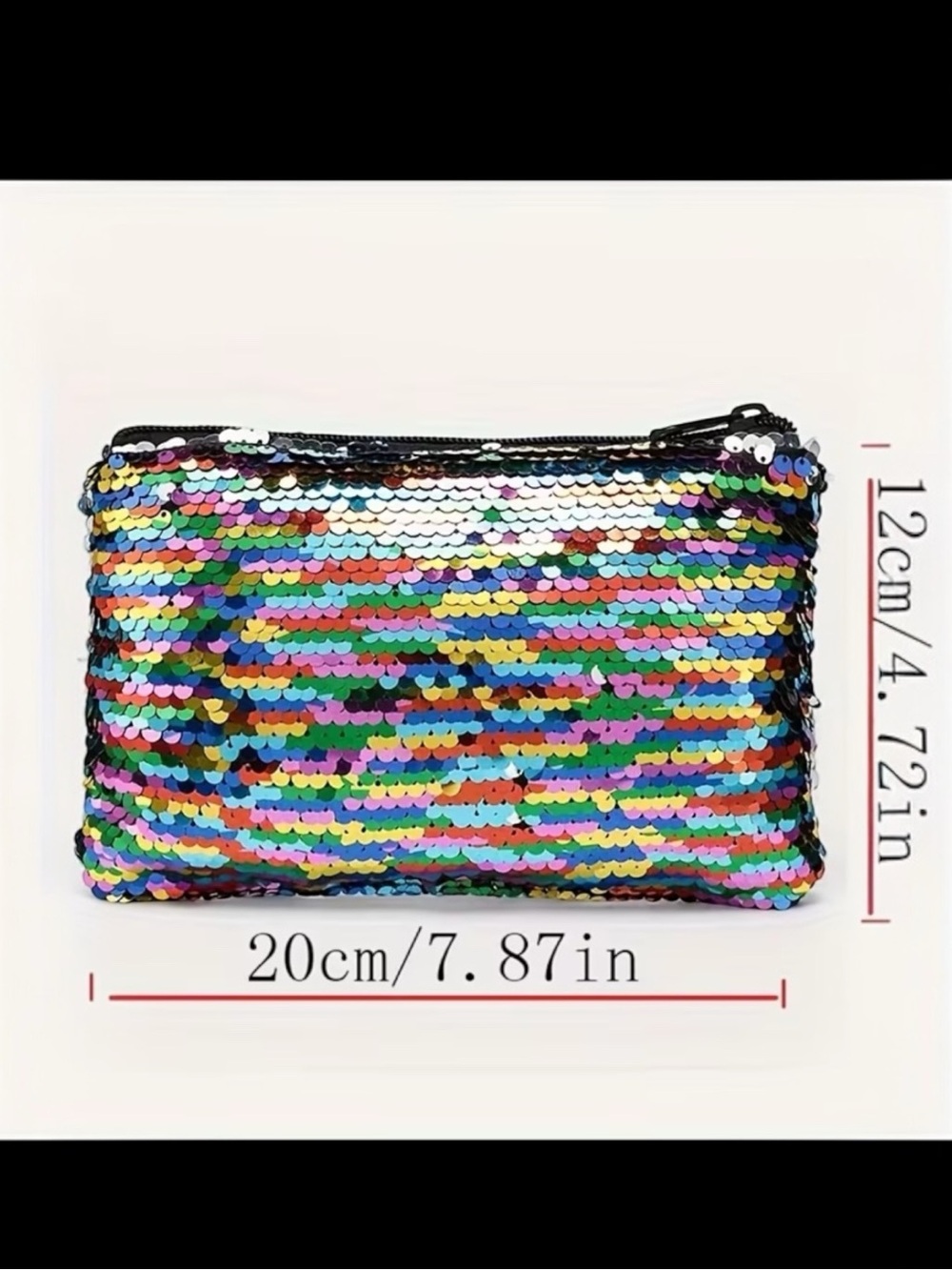 Green Sequin Cosmetics Bag - Picture 3 of 3